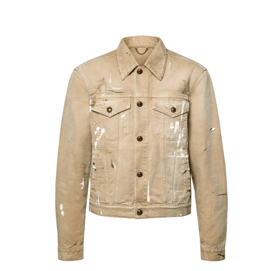 Men's Embellished Denim Trucker Jacket