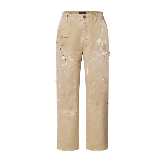 Men's Embellished Denim Carpenter Pants