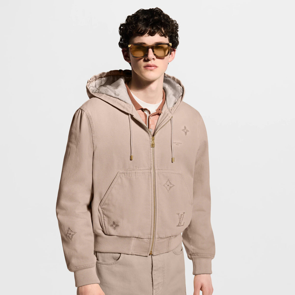 Men's Embroidered Signature Hooded Blouson