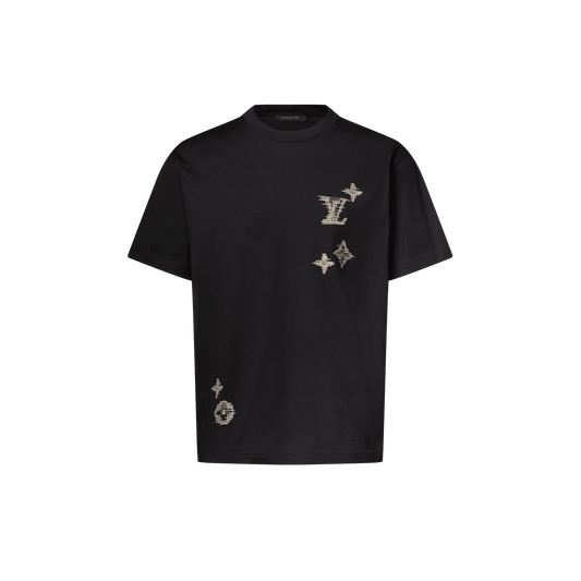 Men's Embroidered Signature Short-Sleeved T-Shirt