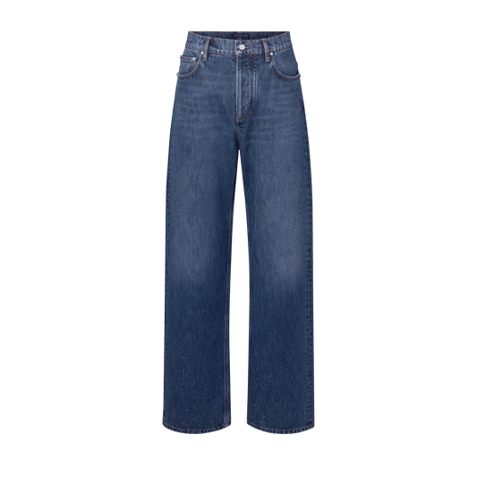 Men's Embellished Denim Skate Pants