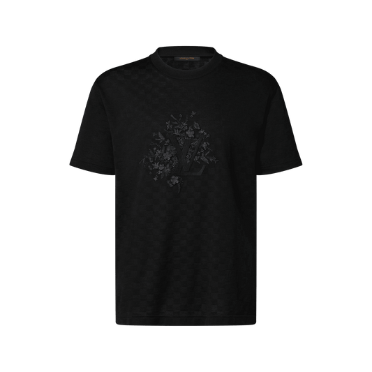 Men's Embroidered Jacquard Cotton T-Shirt