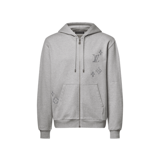 Men's Embroidered Signature Zipped Hoodie