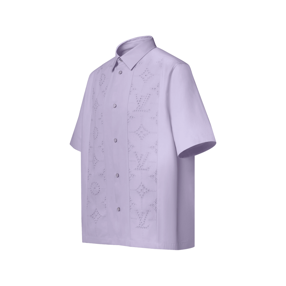 Men's Embroidered Cotton Short-Sleeved Shirt