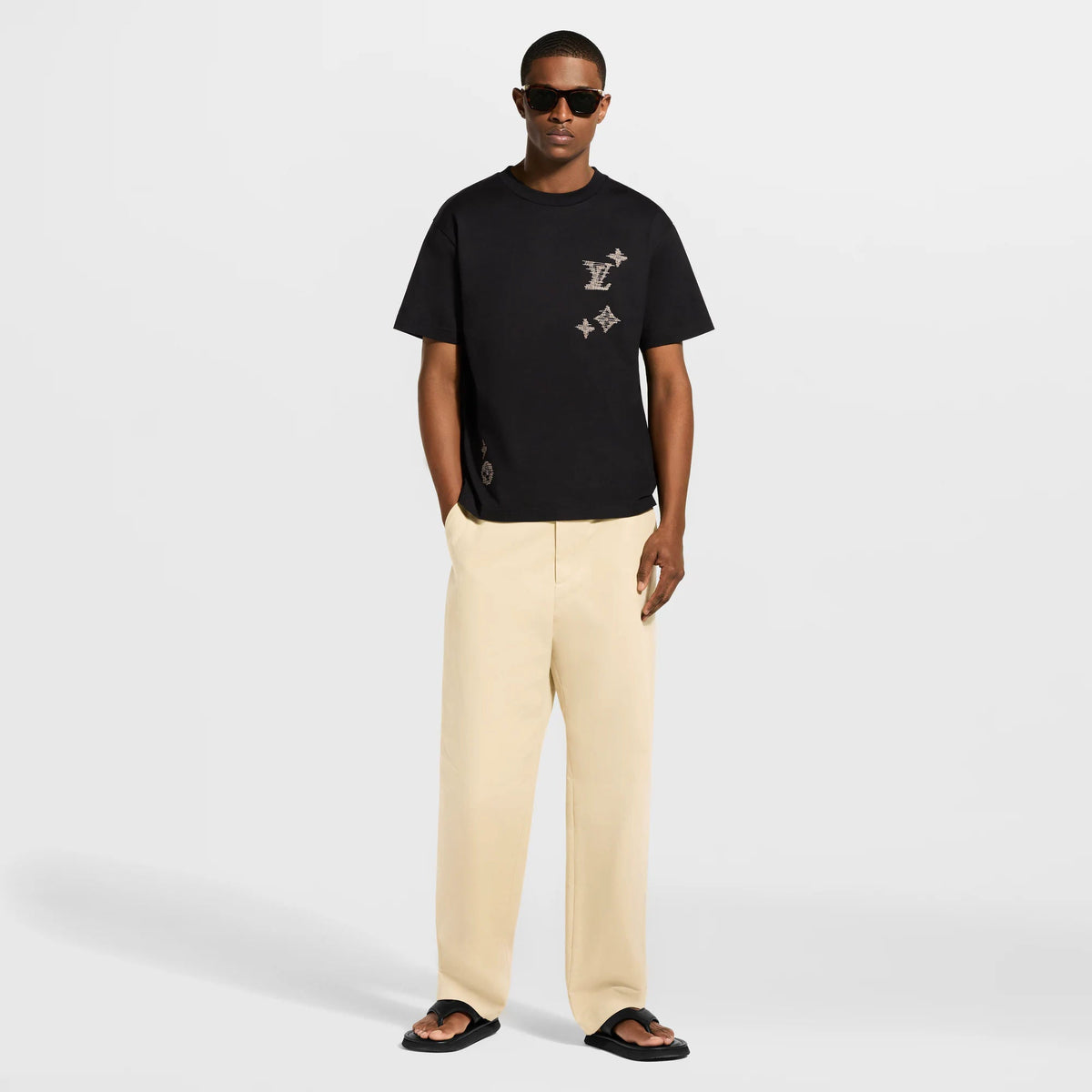 Men's Embroidered Signature Short-Sleeved T-Shirt