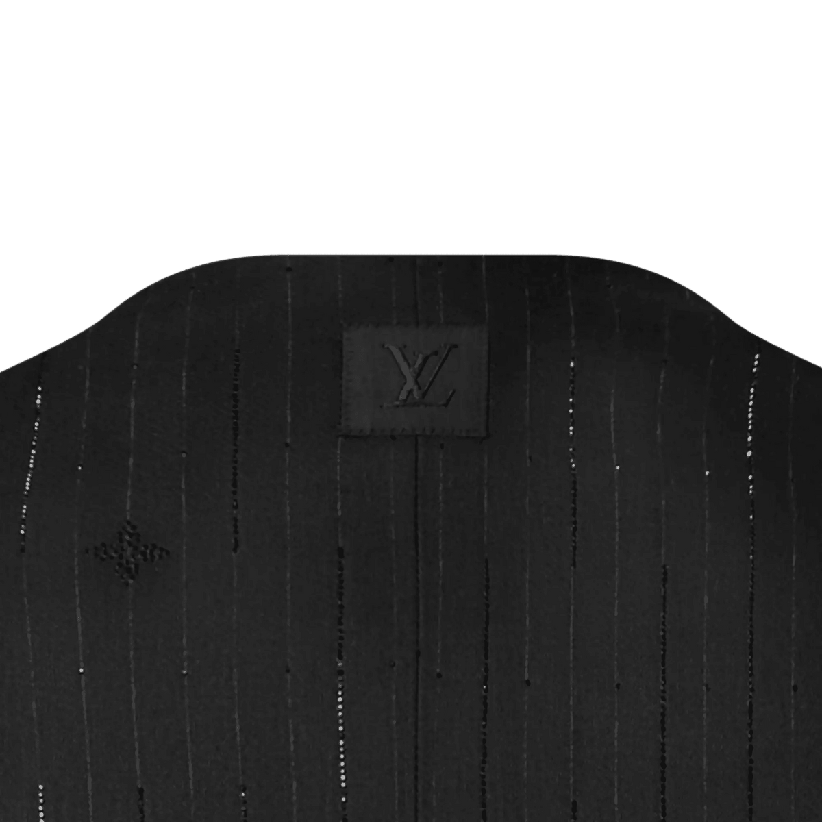 Men's Embellished Pinstripe V-Neck Jacket
