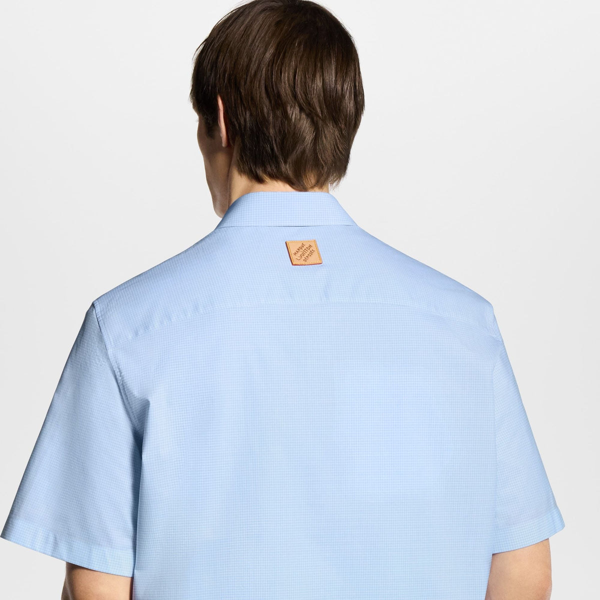 Men's Embroidered Signature Cotton Short-Sleeved Shirt
