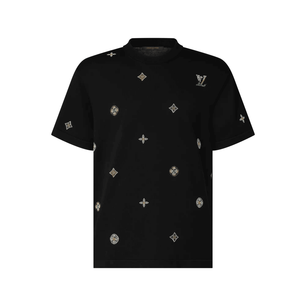 Men's Embellished Cotton Short-Sleeved Crewneck