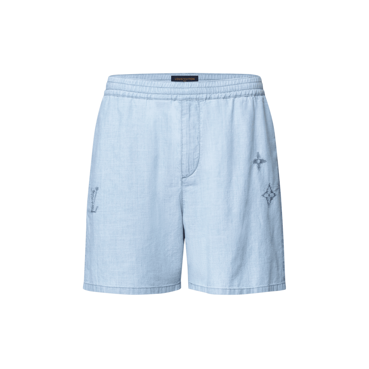 Men's Embroidered Signature Chambray Shorts