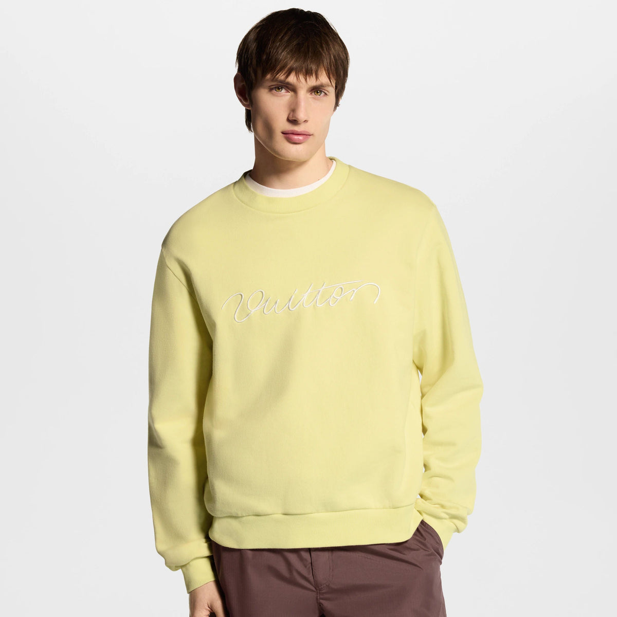 Women's Embroidered Signature Cotton Crewneck