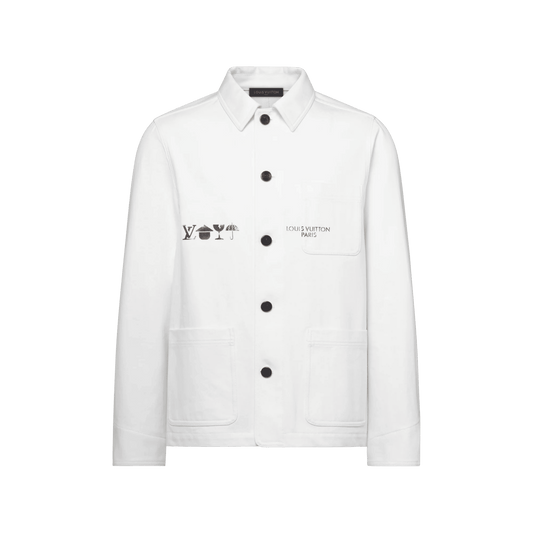 Men's Graphic Print Workwear Jacket
