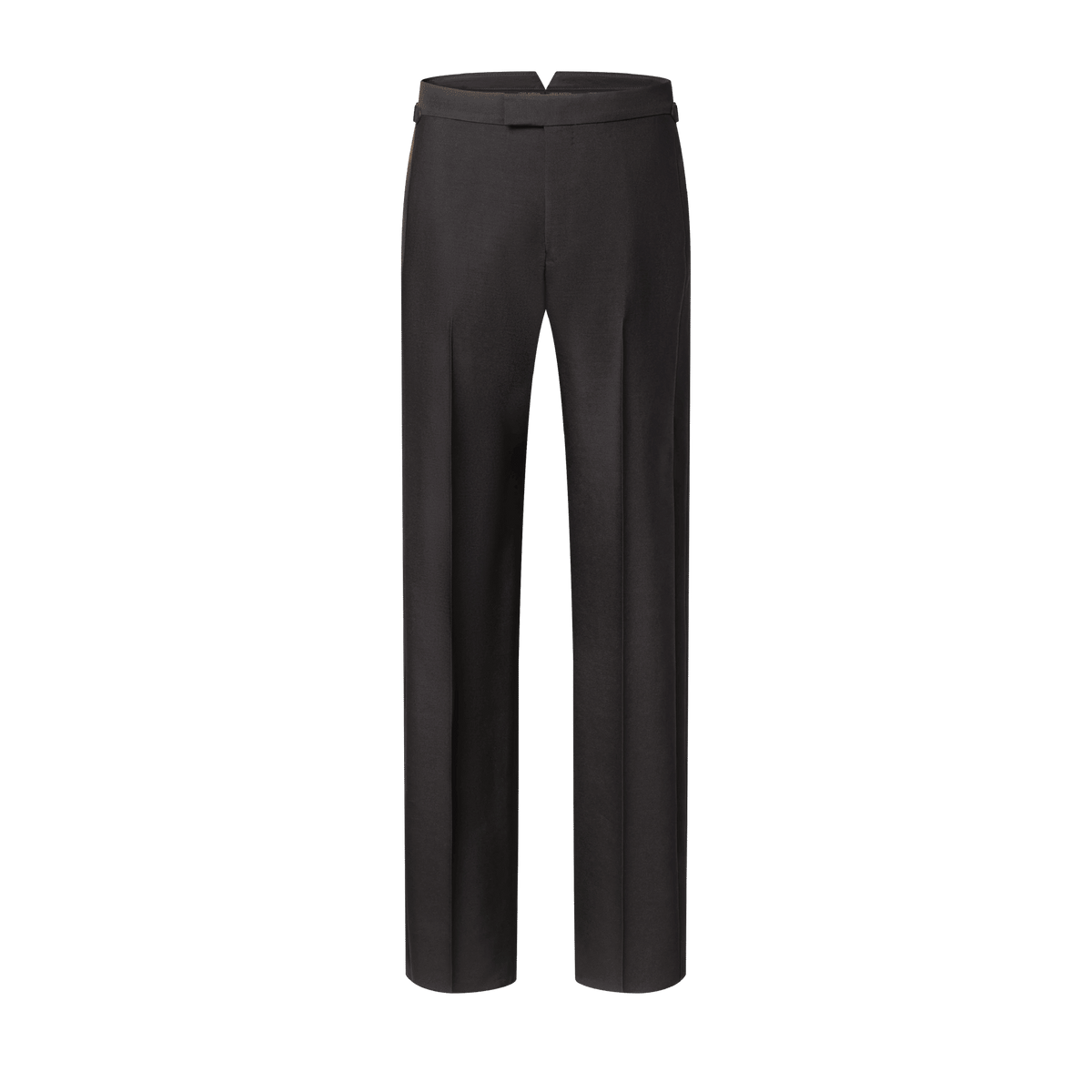 Men's Wool-Silk Crepe Evening Tuxedo Pants