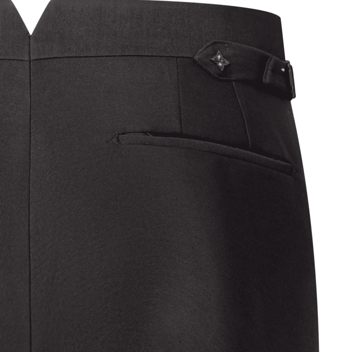 Men's Wool-Silk Crepe Evening Tuxedo Pants