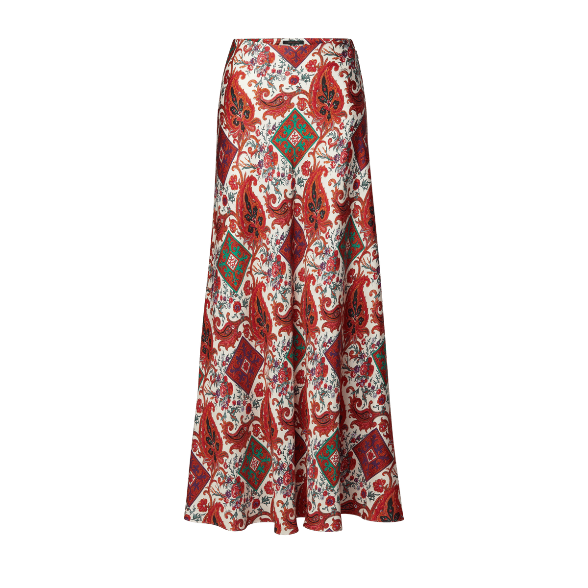 Women's Fluid Paisley Print Skirt