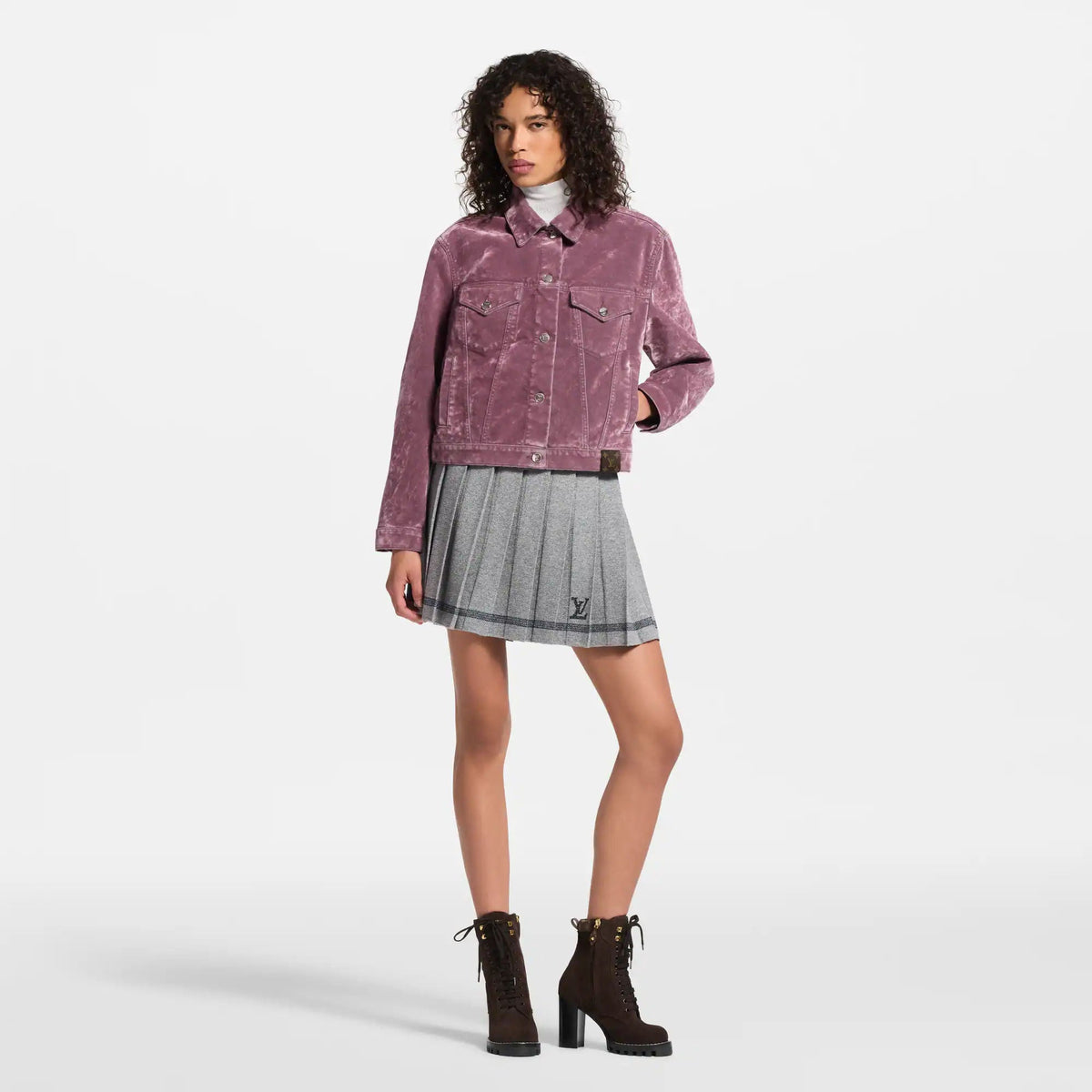 Women's Flocked Denim Jacket