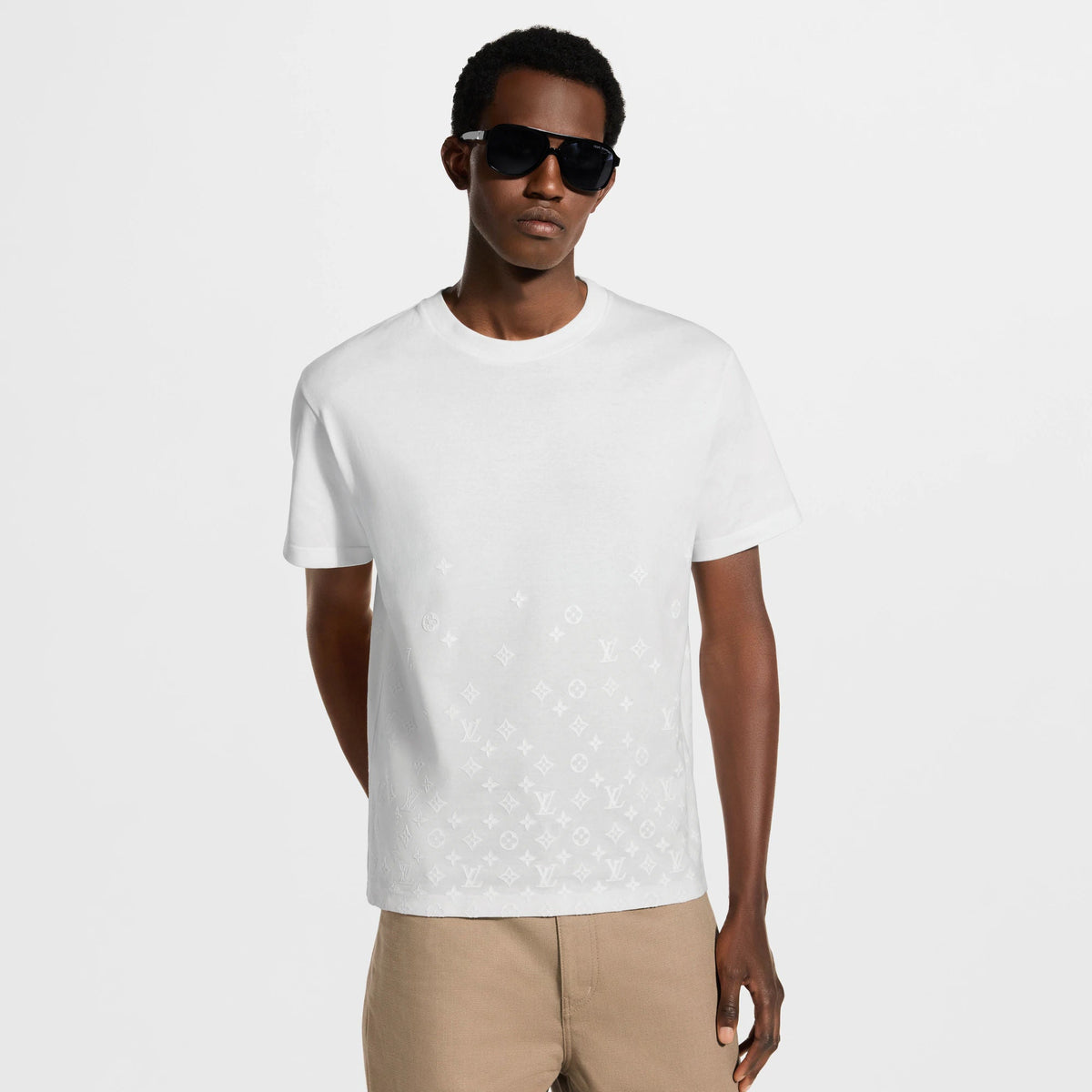 Men's Gradient Signature Flock Print T-Shirt