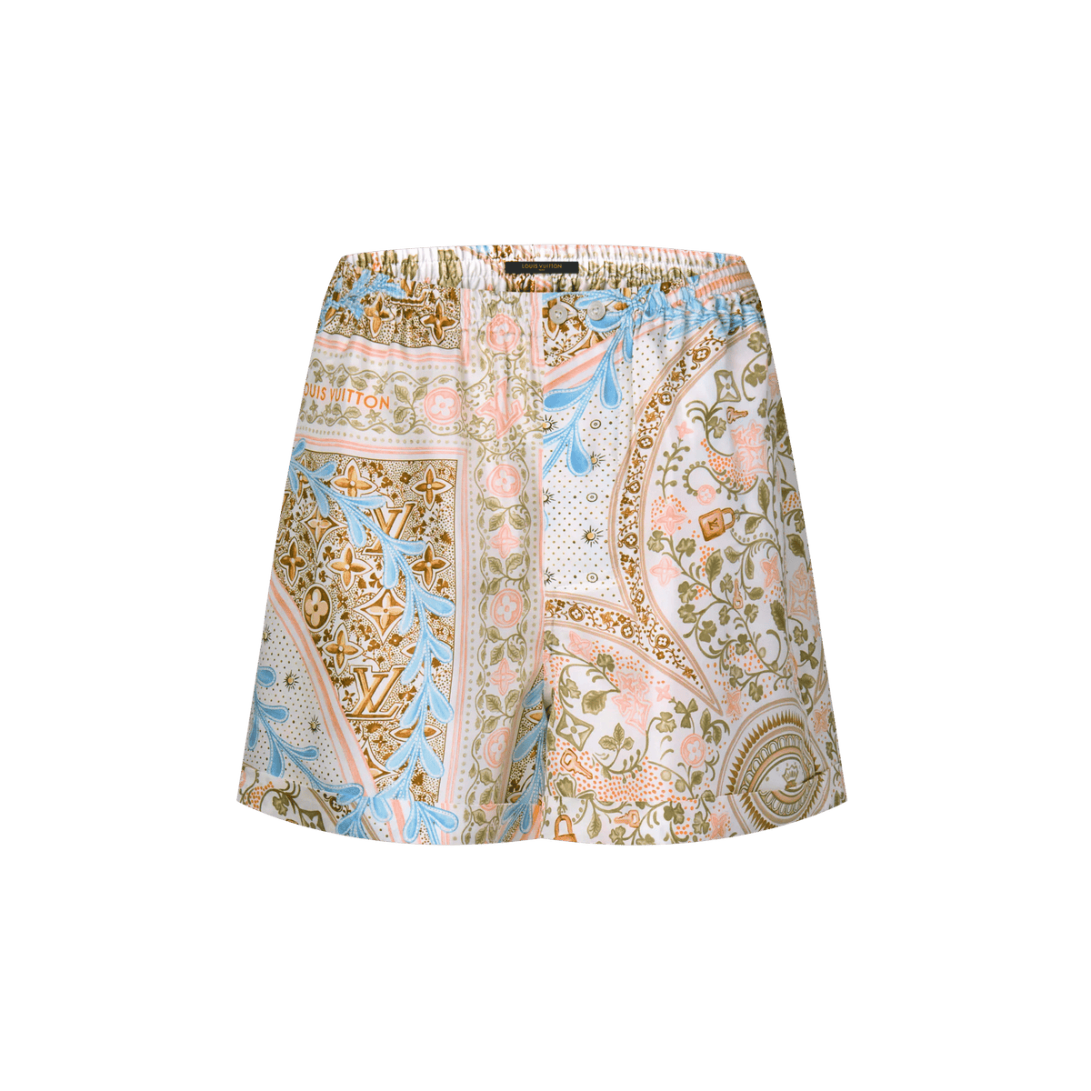 Women's Flower Foulard Silk Boxer Shorts