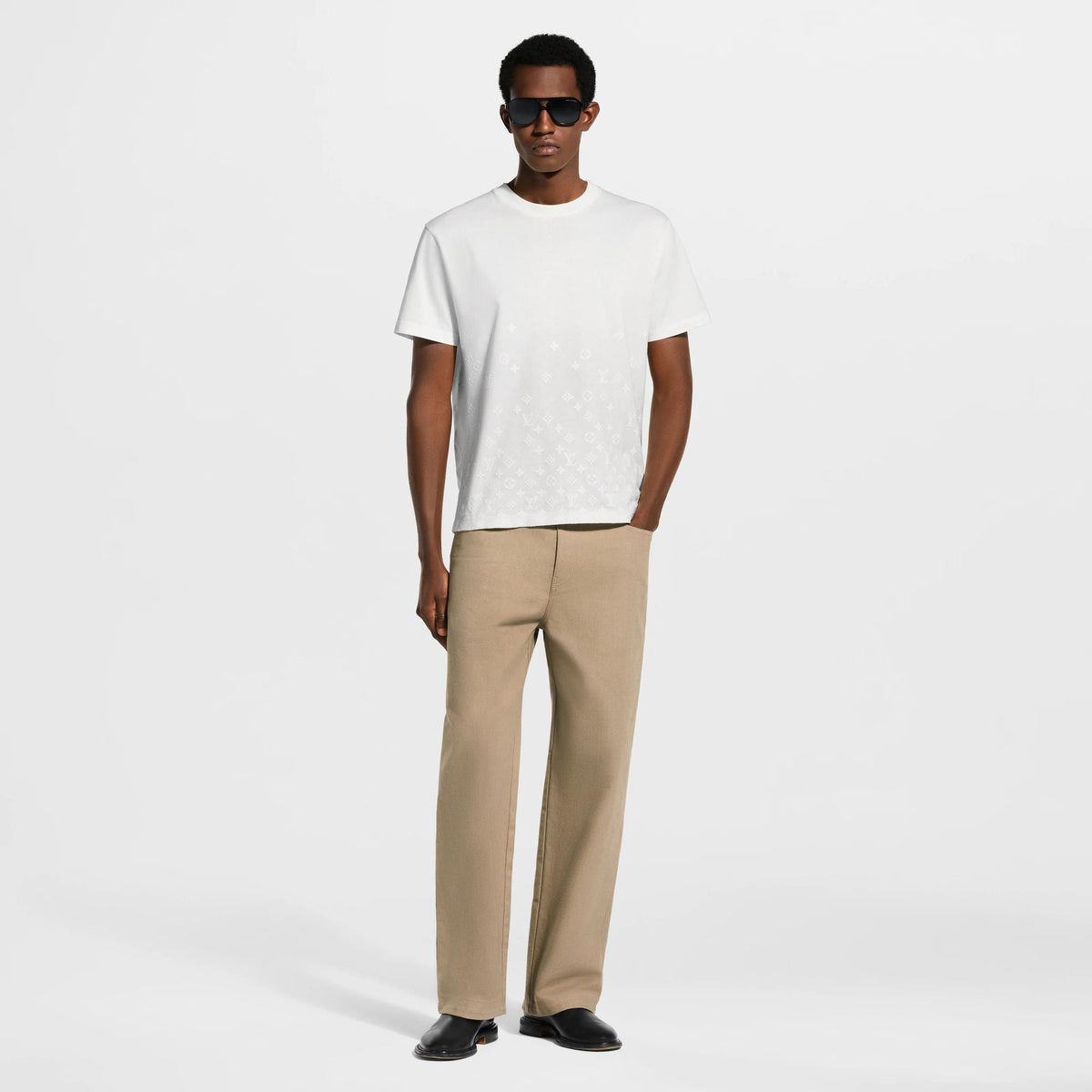 Men's Gradient Signature Flock Print T-Shirt