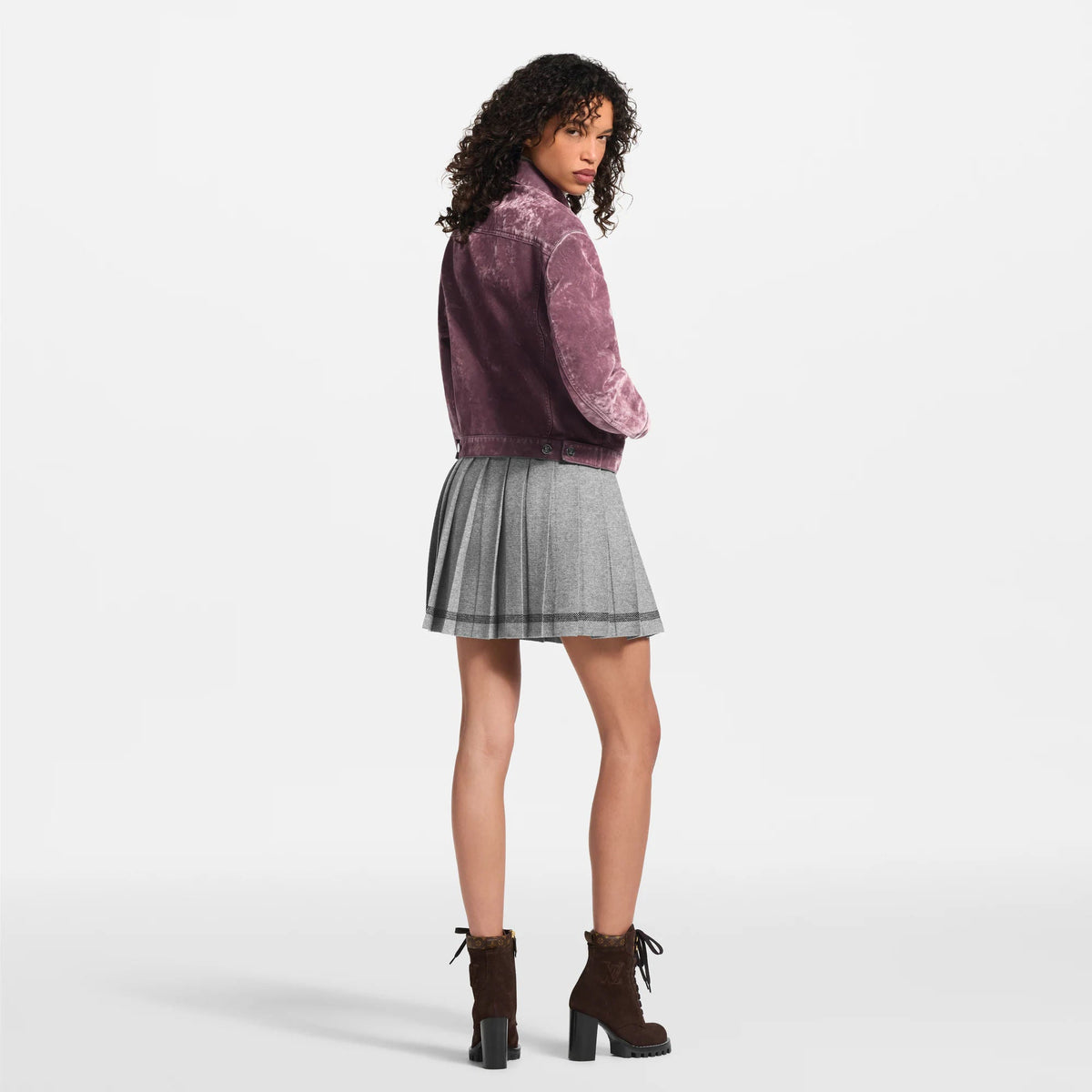 Women's Flocked Denim Jacket