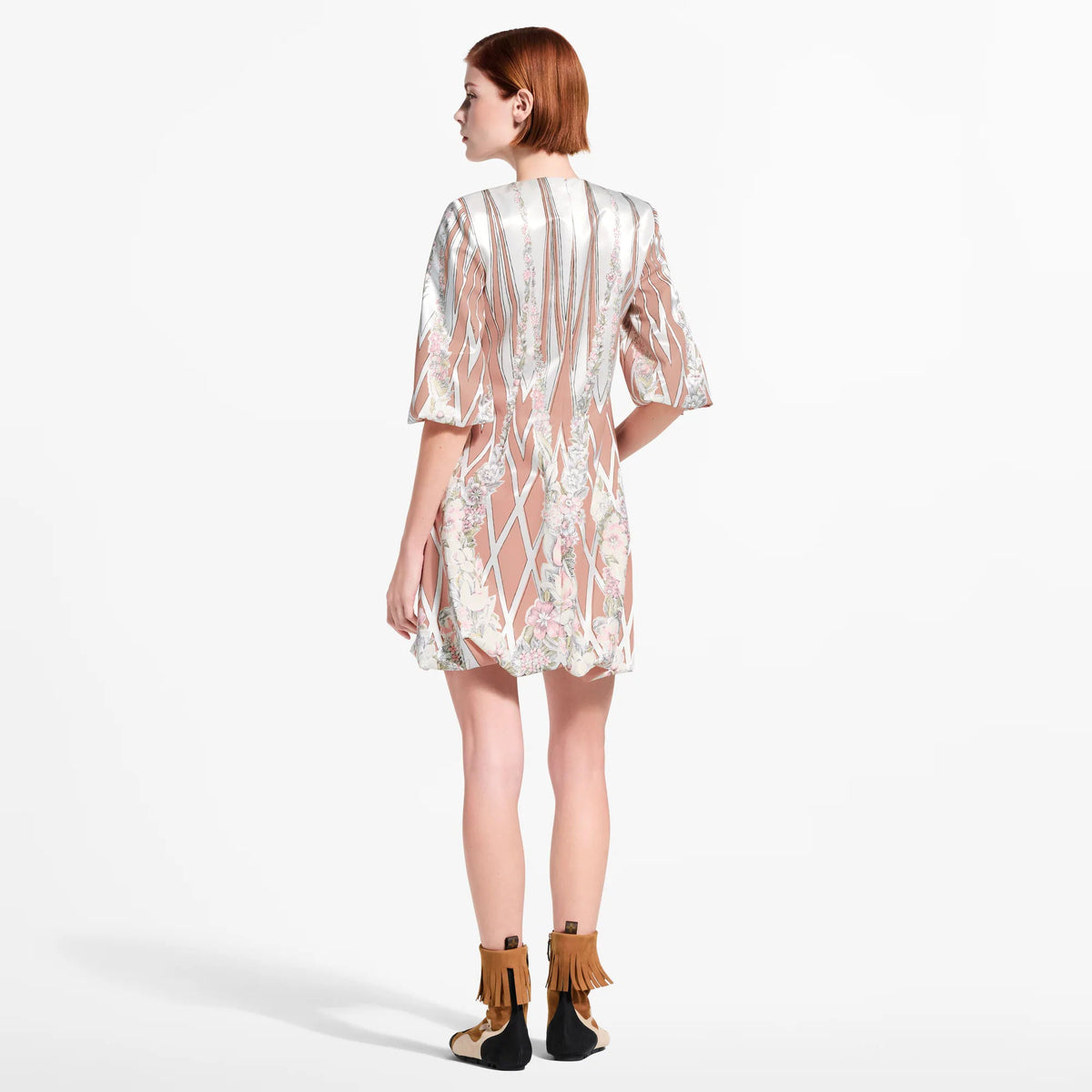 Women's Floral Wallpaper Mini Dress
