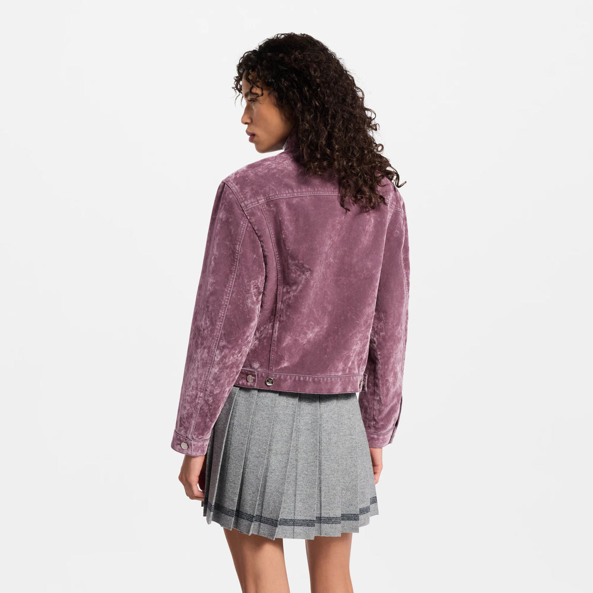 Women's Flocked Denim Jacket