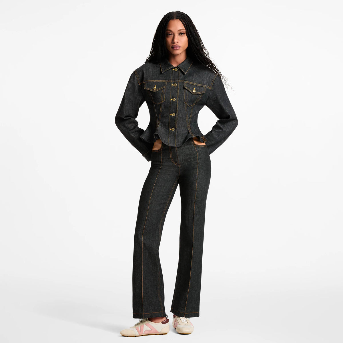 Women's Fluted Denim Jacket