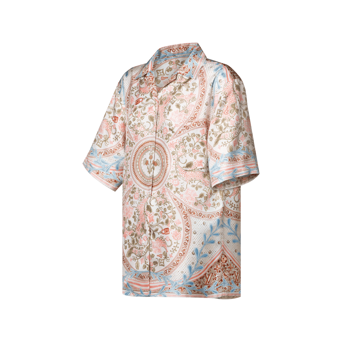 Women's Flower Foulard Silk Twill Shirt