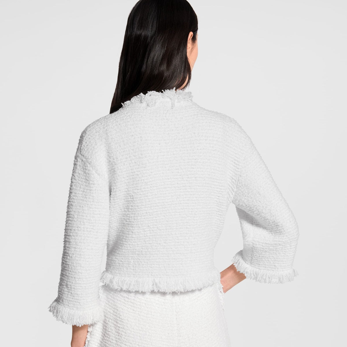 Women's Fringe Hem Toweling Jacket