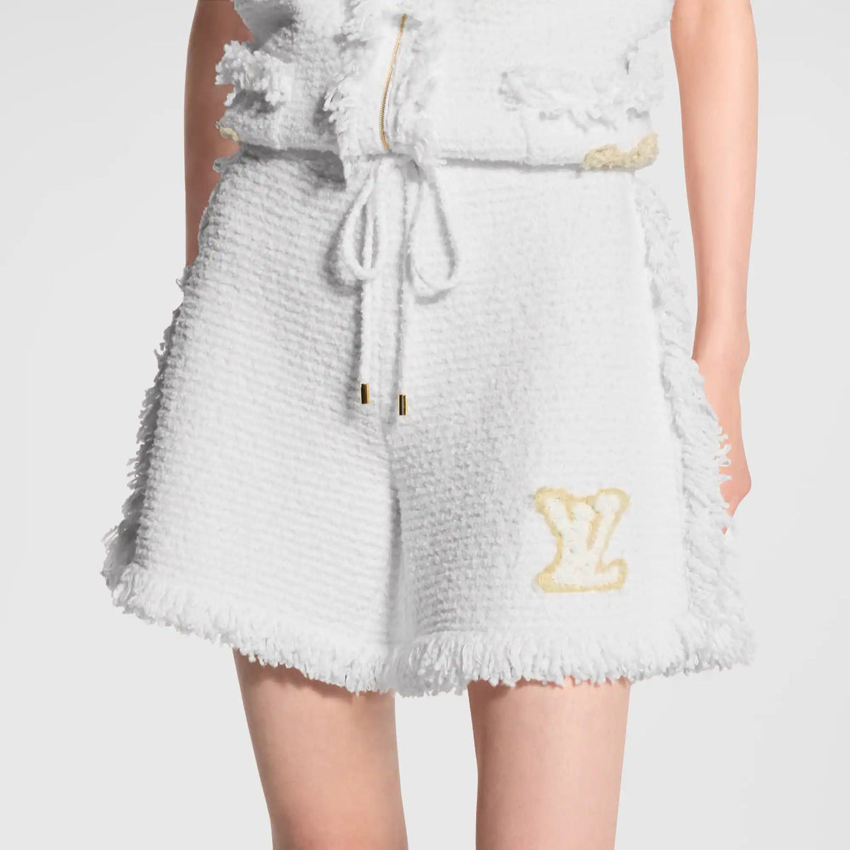 Women's Fringe Hem Toweling Shorts