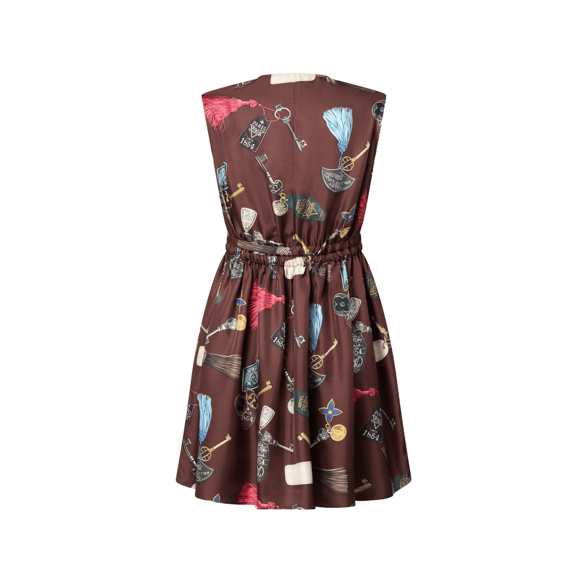 Women's Getaway Print Silk Twill Drawstring Dress