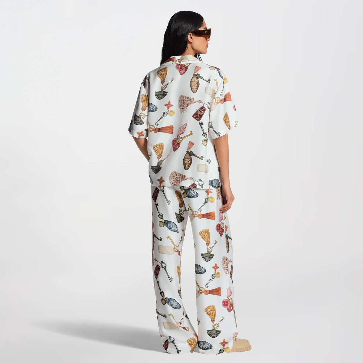 Women's Getaway Print Silk Twill Short-Sleeved Shirt