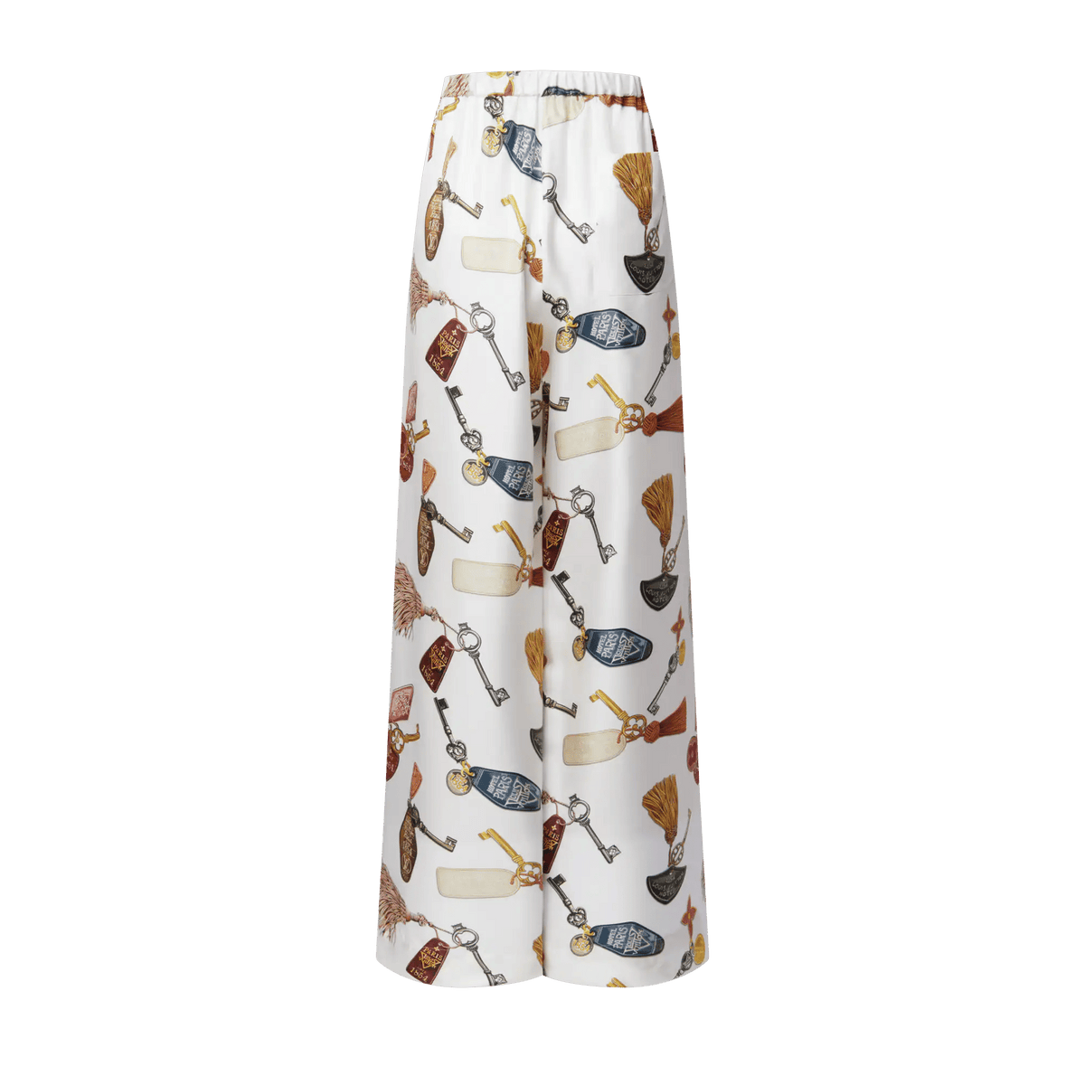 Women's Getaway Print Silk Twill Wide-Leg Pajamas