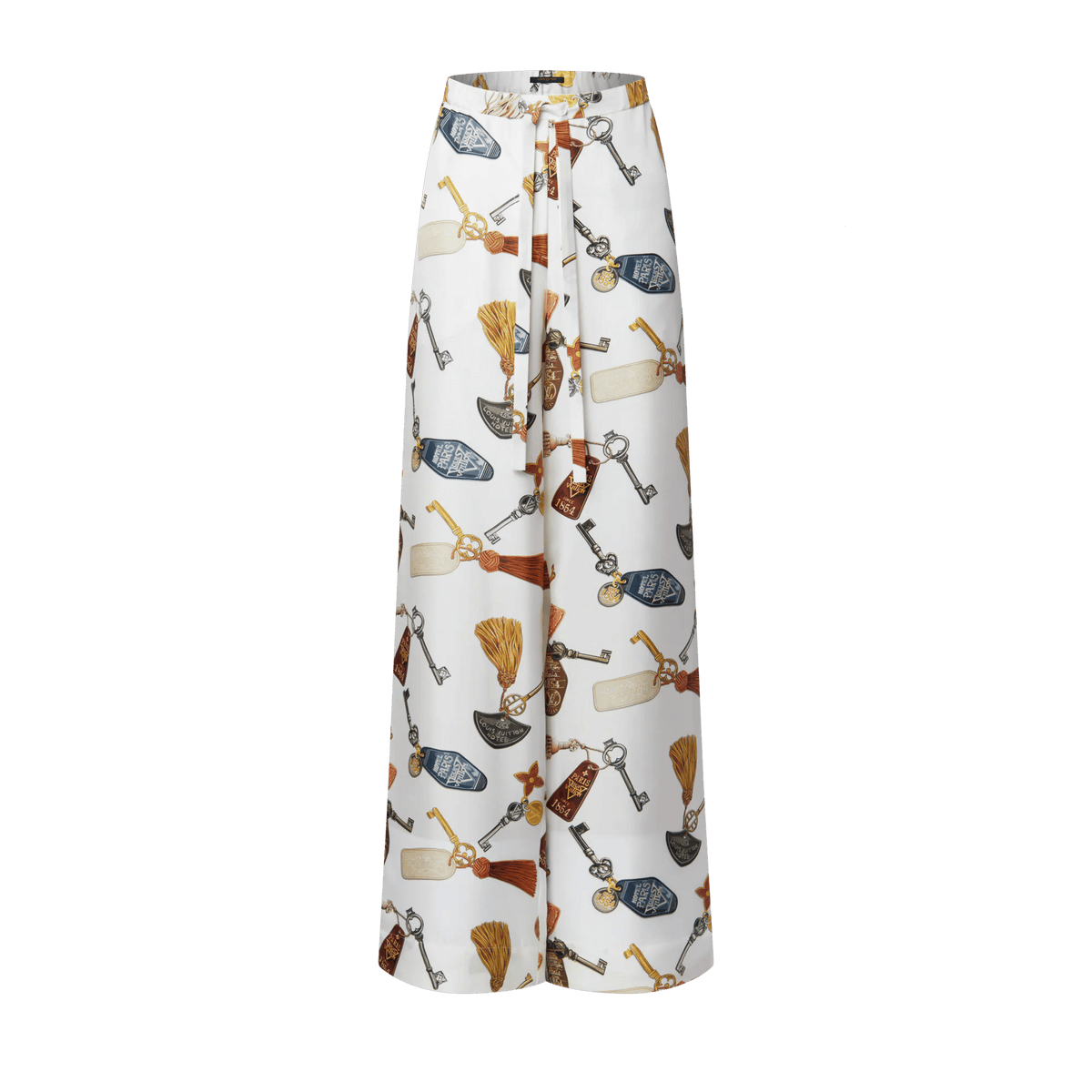 Women's Getaway Print Silk Twill Wide-Leg Pajamas