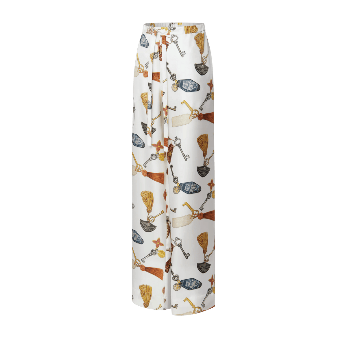 Women's Getaway Print Silk Twill Wide-Leg Pajamas