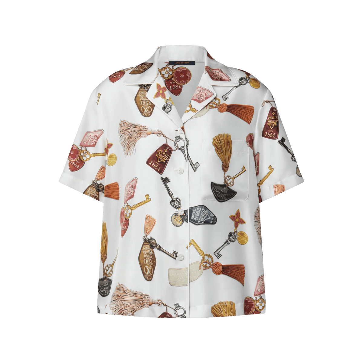 Women's Getaway Print Silk Twill Short-Sleeved Shirt