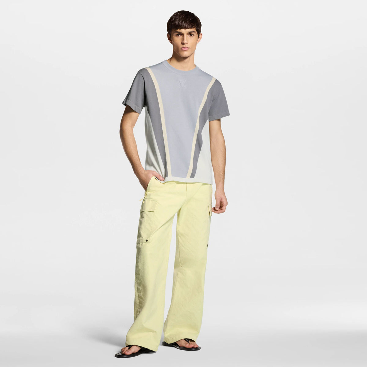 Men's Graphic Cotton Jacquard Short-Sleeved Crewneck