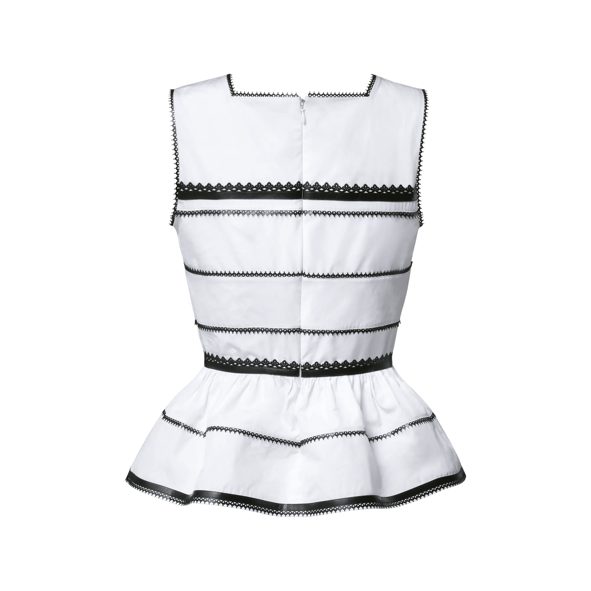 Women's Graphic Lace Accent Peplum Top