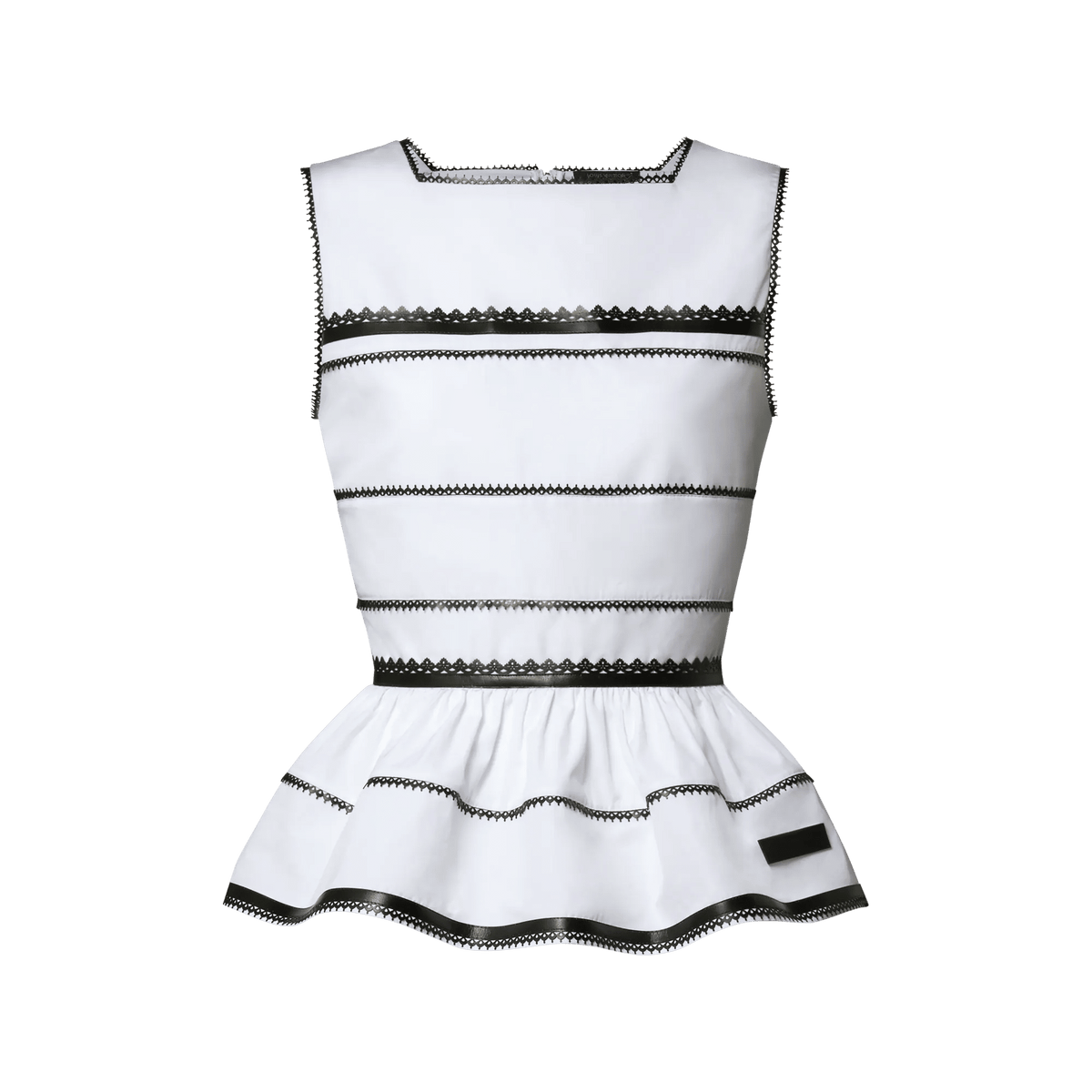 Women's Graphic Lace Accent Peplum Top