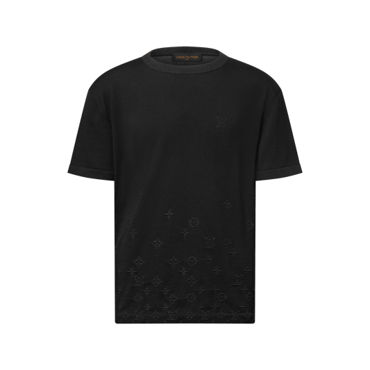 Men's Gradient Jacquard Short-Sleeved Crewneck