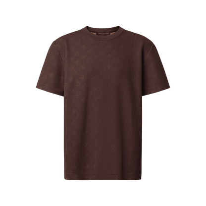 Men's Hidden Monogram Jacquard Short-Sleeved Crewneck