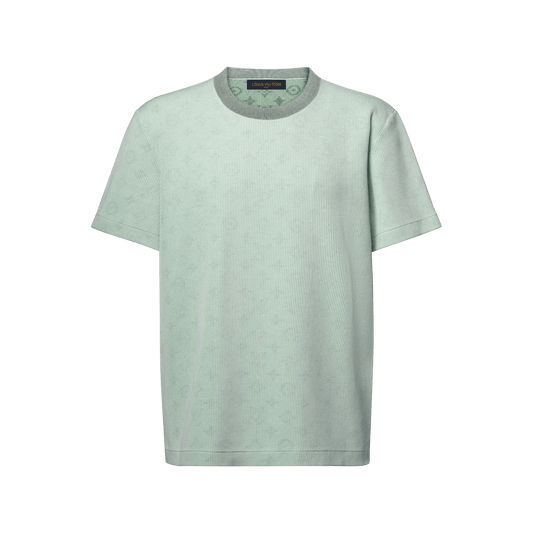 Men's Hidden Monogram Jacquard Short-Sleeved Crewneck