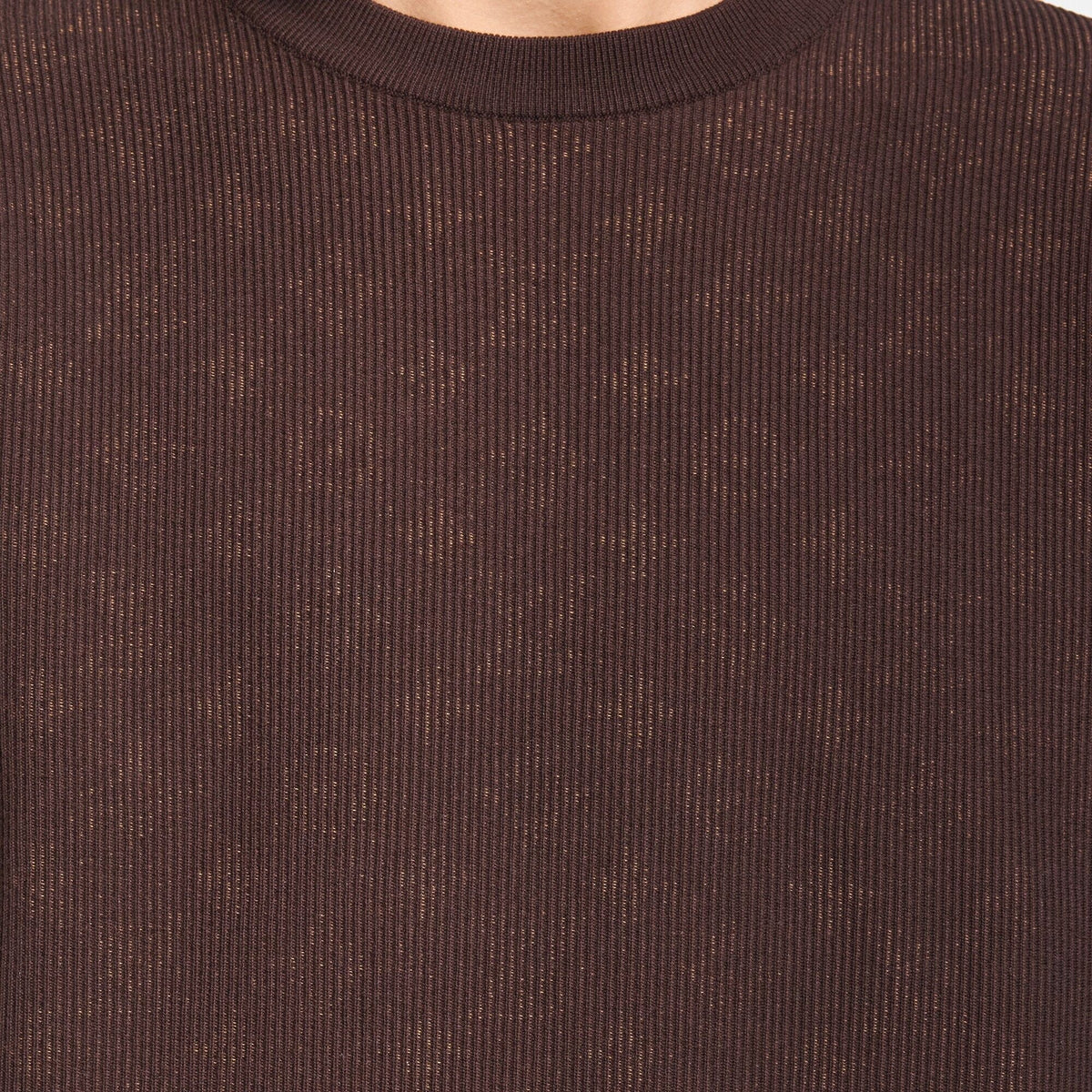 Men's Hidden Monogram Jacquard Short-Sleeved Crewneck