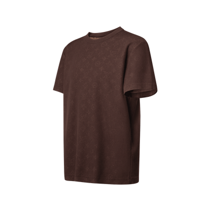Men's Hidden Monogram Jacquard Short-Sleeved Crewneck
