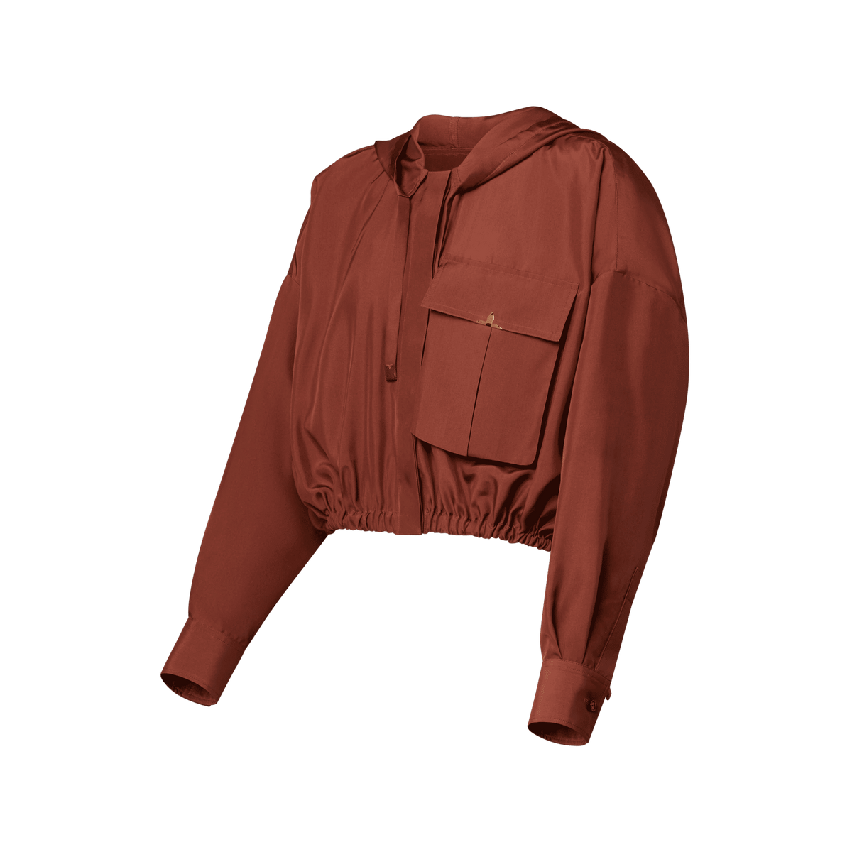 Women's Hooded Washed Silk Shirt