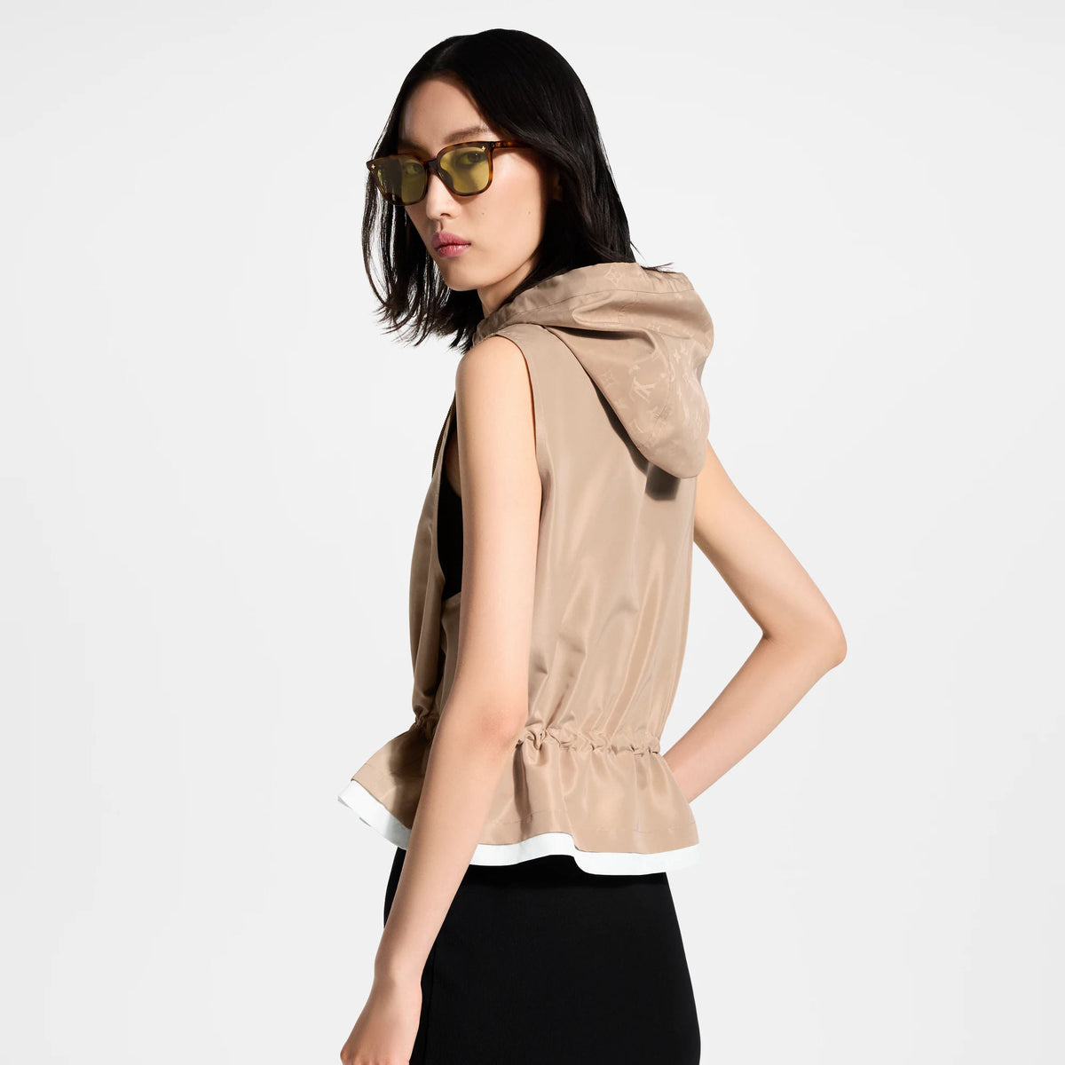 Women's Hooded Peplum Gilet