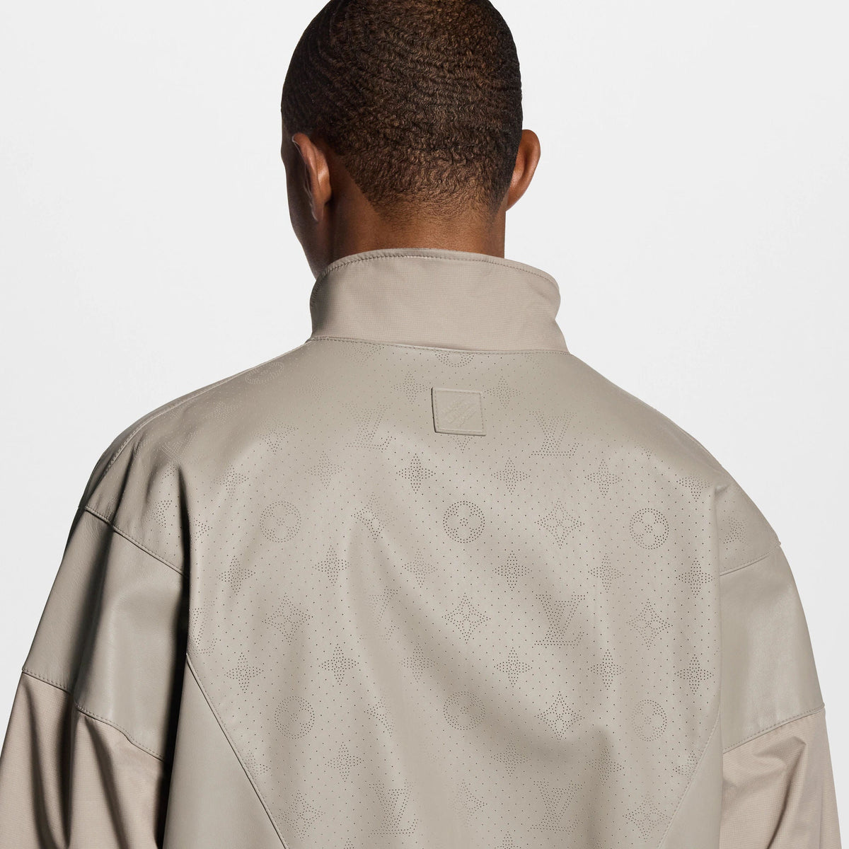 Men's Hybrid Leather Track Top