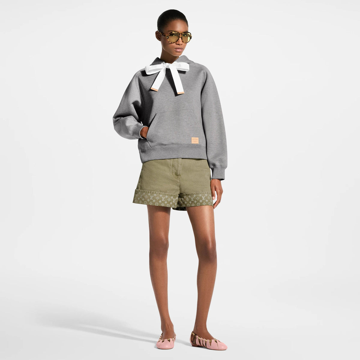 Women's Monogram Accent Denim Shorts