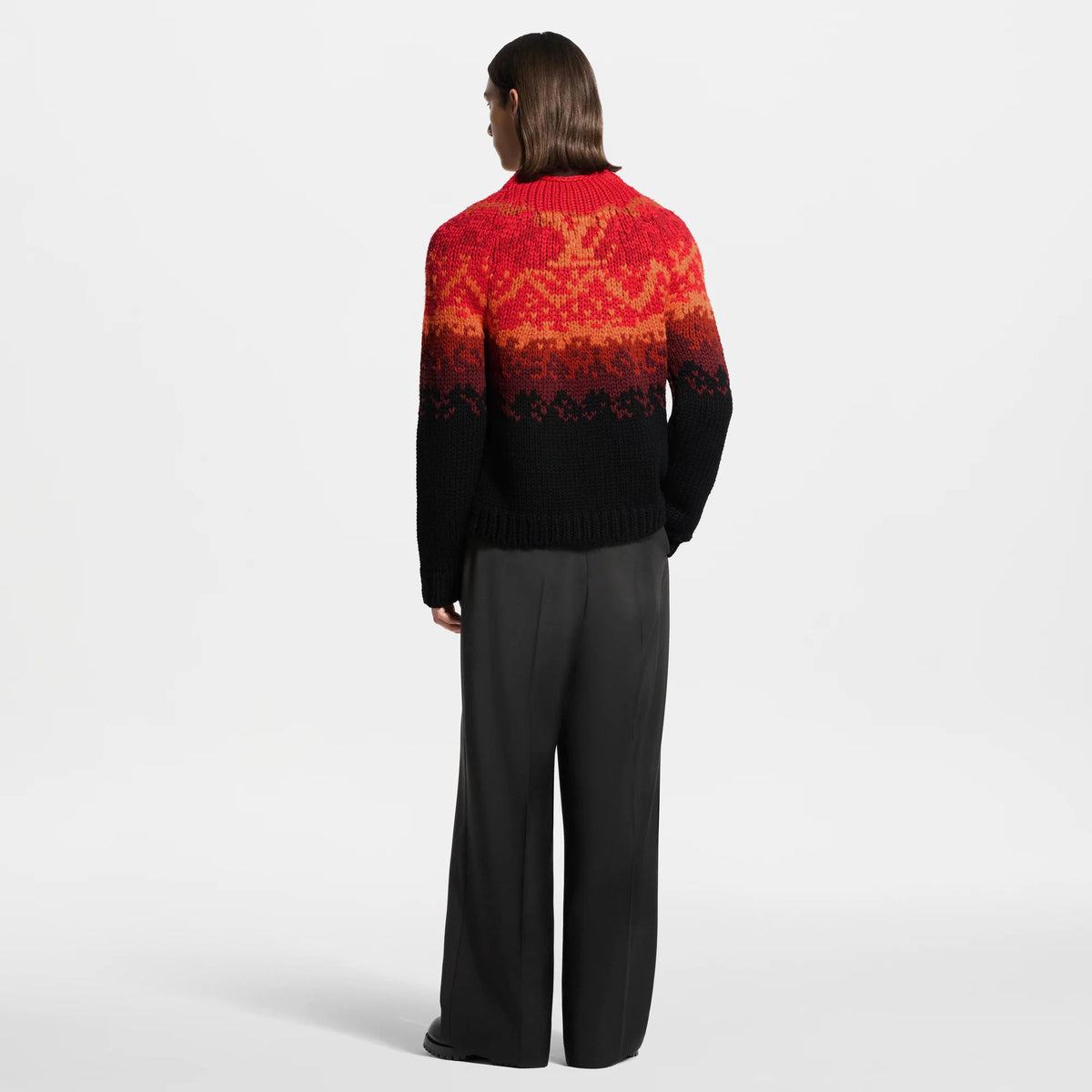 Men's Jacquard Chunky Wool Pullover