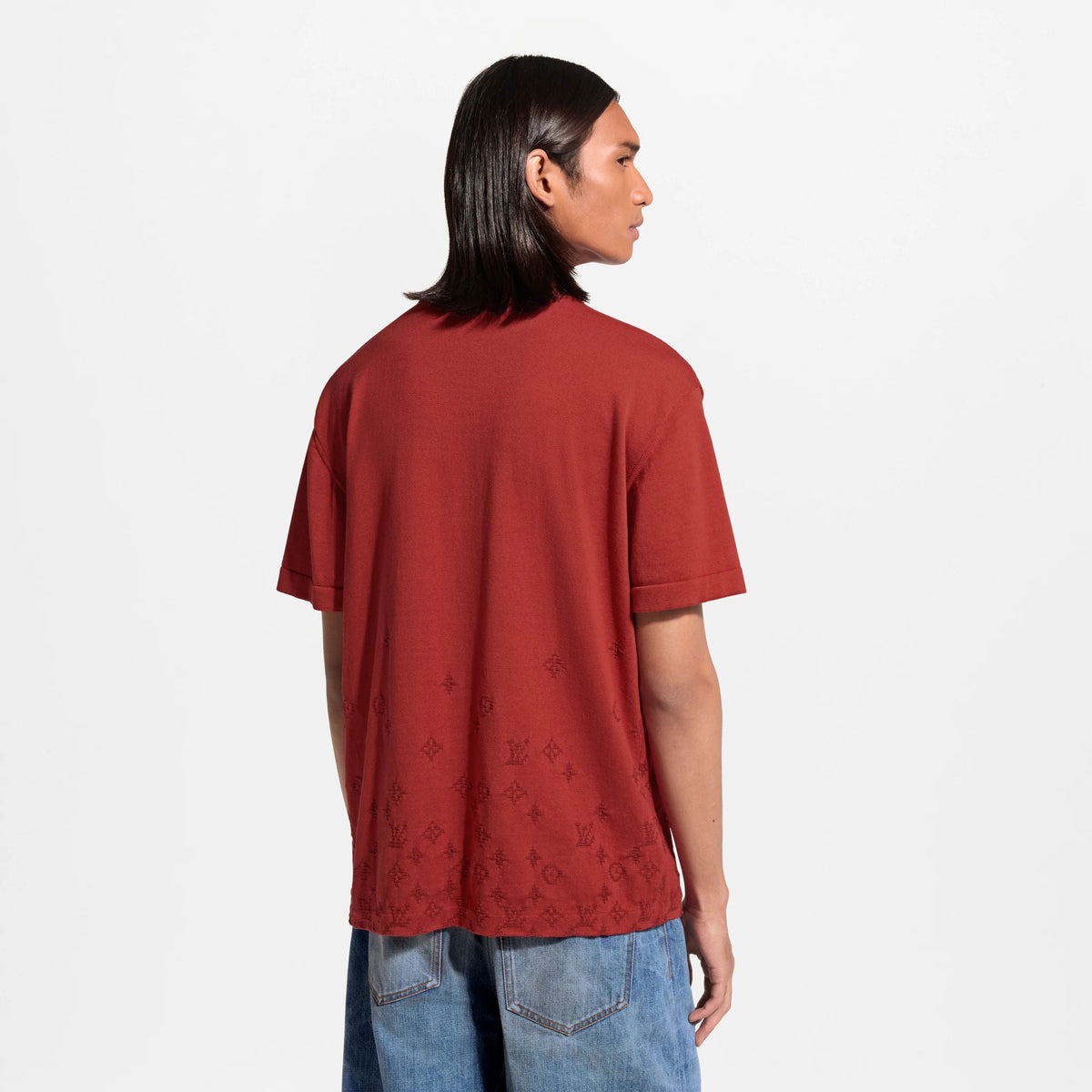 Men's Jacquard Short-Sleeved Crewneck