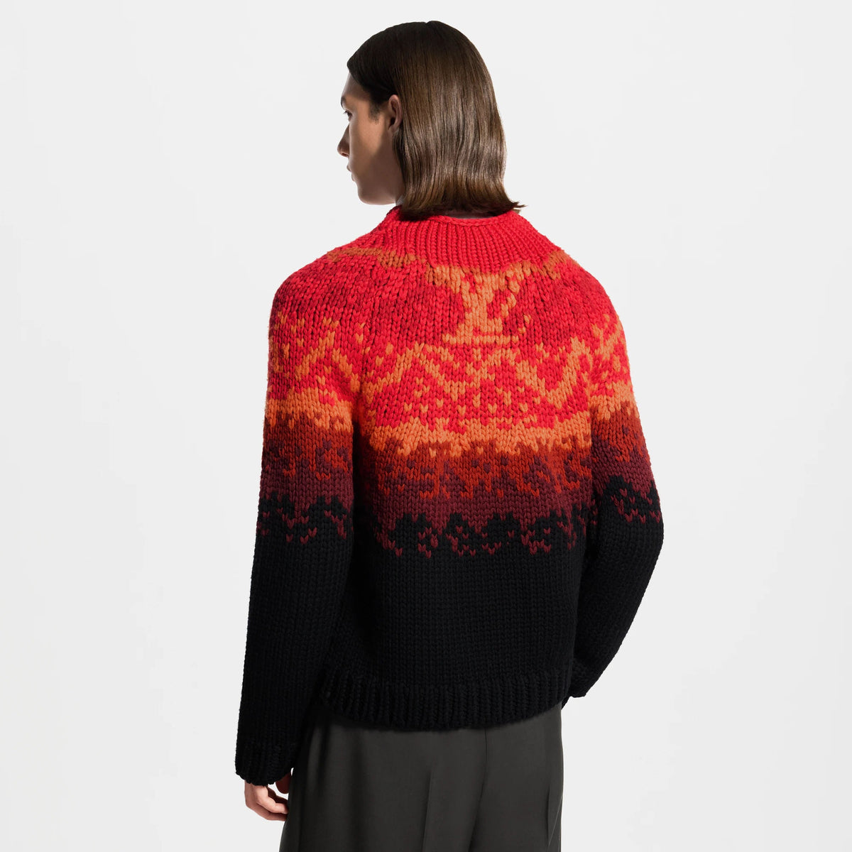 Men's Jacquard Chunky Wool Pullover